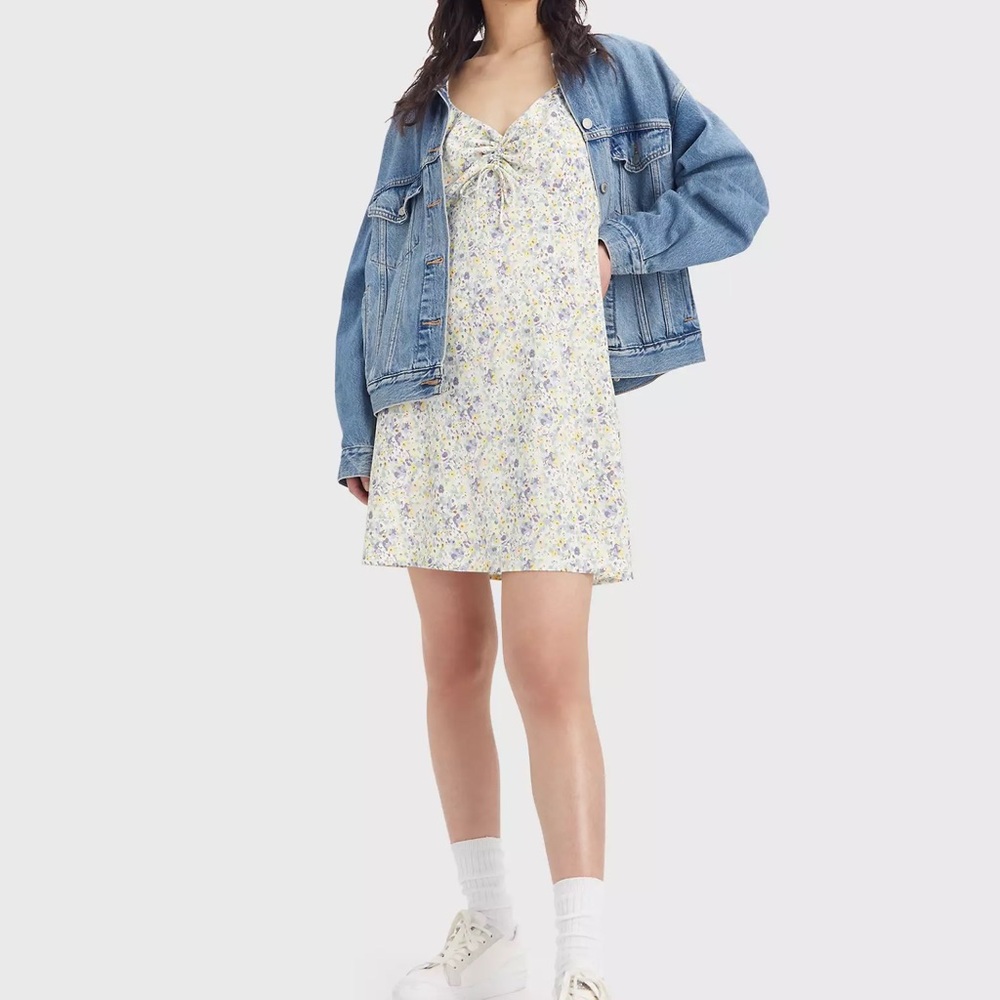 Levi's Cream Spaghetti Strap Sundress